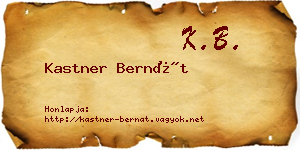 Kastner Bernát névjegykártya